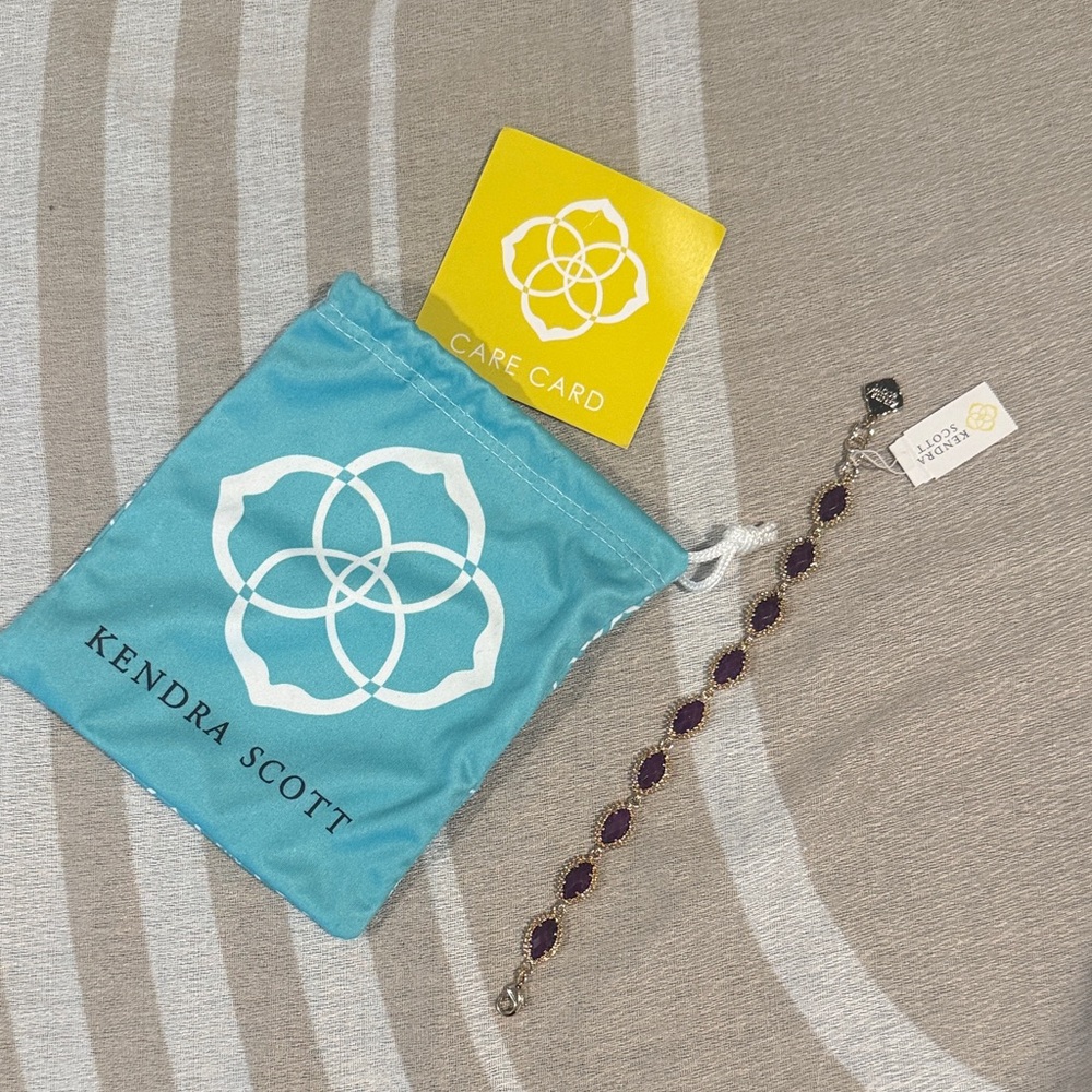 Kendra Scott Jana Amethyst Bracelet with Gold Accents